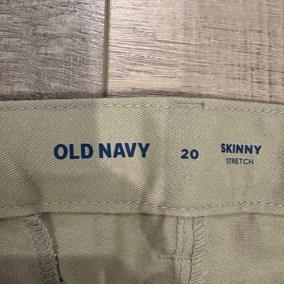 OLD NAVY WOMENS KHAKI PANTS SIZE 20 ADJUSTABLE WAIST NEW SKINNY STRETCH - Picture 7 of 13